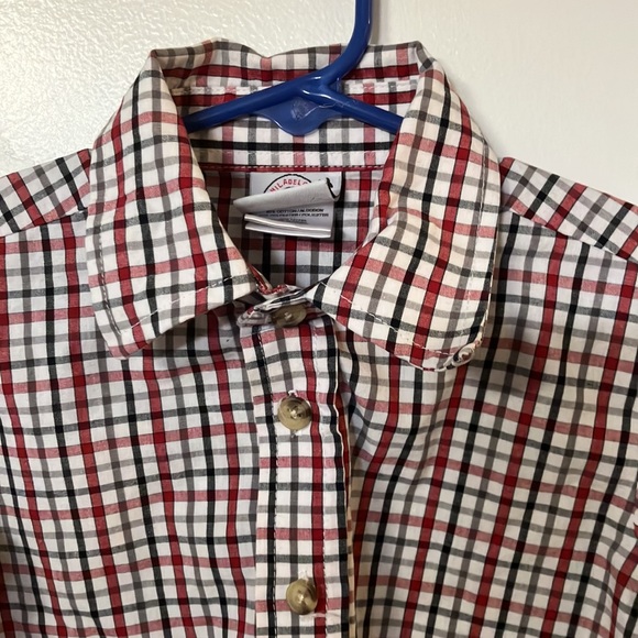 Boys vintage checkered button up collared top - Picture 6 of 12